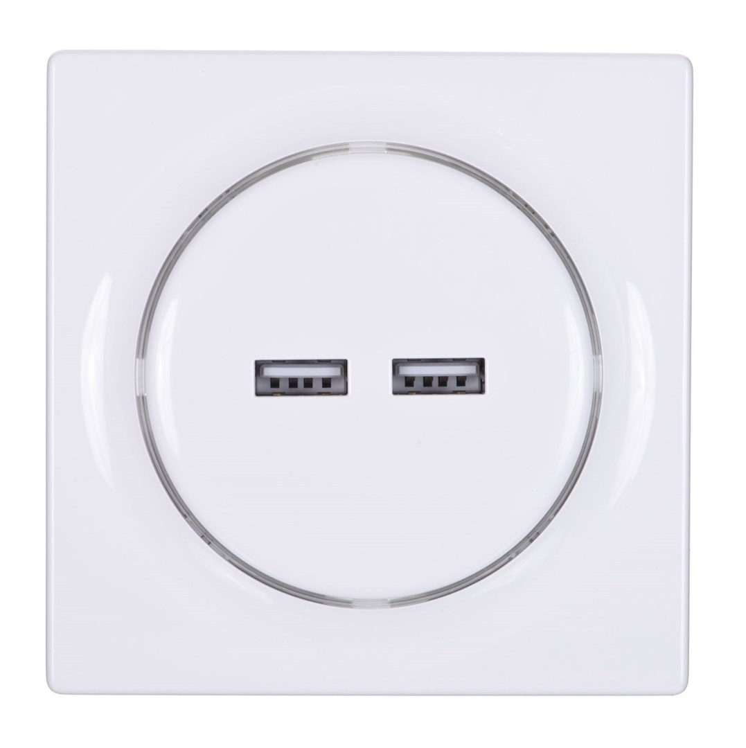 Fibaro Walli N socket-outlet 2x USB White Fibaro Walli N socket-outlet 2x USB White