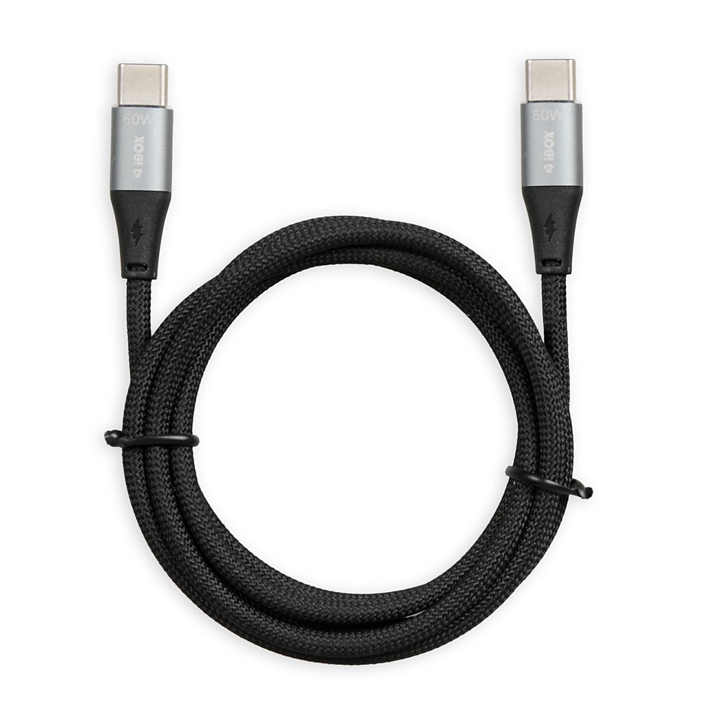 iBOX IKUTC USB-C cable 60W 2m Black iBOX IKUTC USB-C cable 60W 2m Black