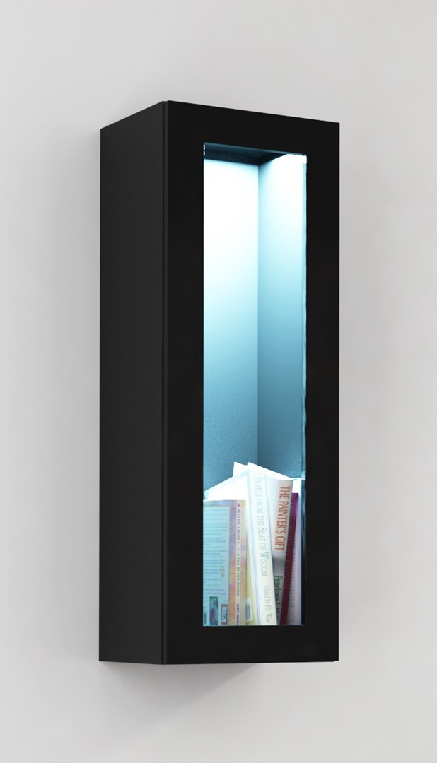 Cama Living room cabinet set VIGO NEW 11 black/black gloss Cama Living room cabinet set VIGO NEW 11 black/black gloss