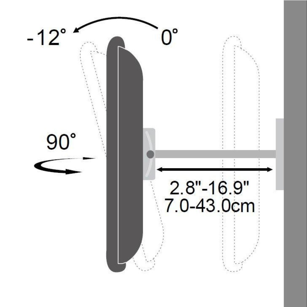 Techly 42-70" Wall Bracket for LED LCD TV Full-Motion Dual Arm" ICA-PLB 147XL Techly 42-70" Wall Bracket for LED LCD TV Full-Motion Dual Arm" ICA-PLB 147XL