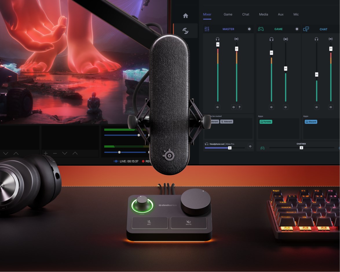 Steelseries ALIAS PRO Black PC microphone Steelseries ALIAS PRO Black PC microphone