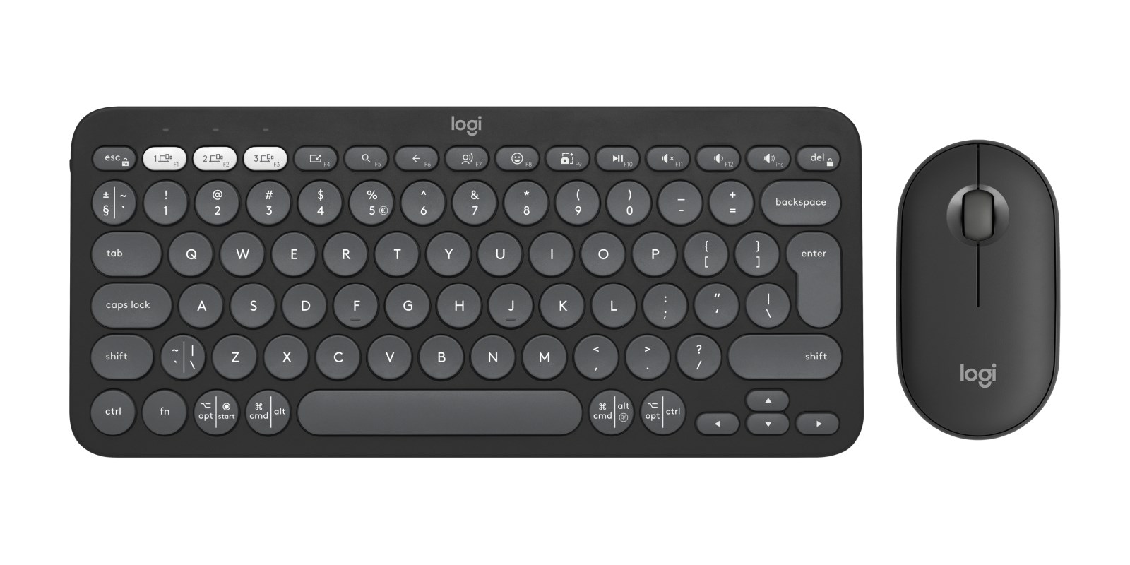 Logitech 920-012239 keyboard Mouse included Universal RF Wireless + Bluetooth QWERTY US International Graphite Logitech 920-012239 keyboard Mouse included Universal RF Wireless + Bluetooth QWERTY US International Graphite