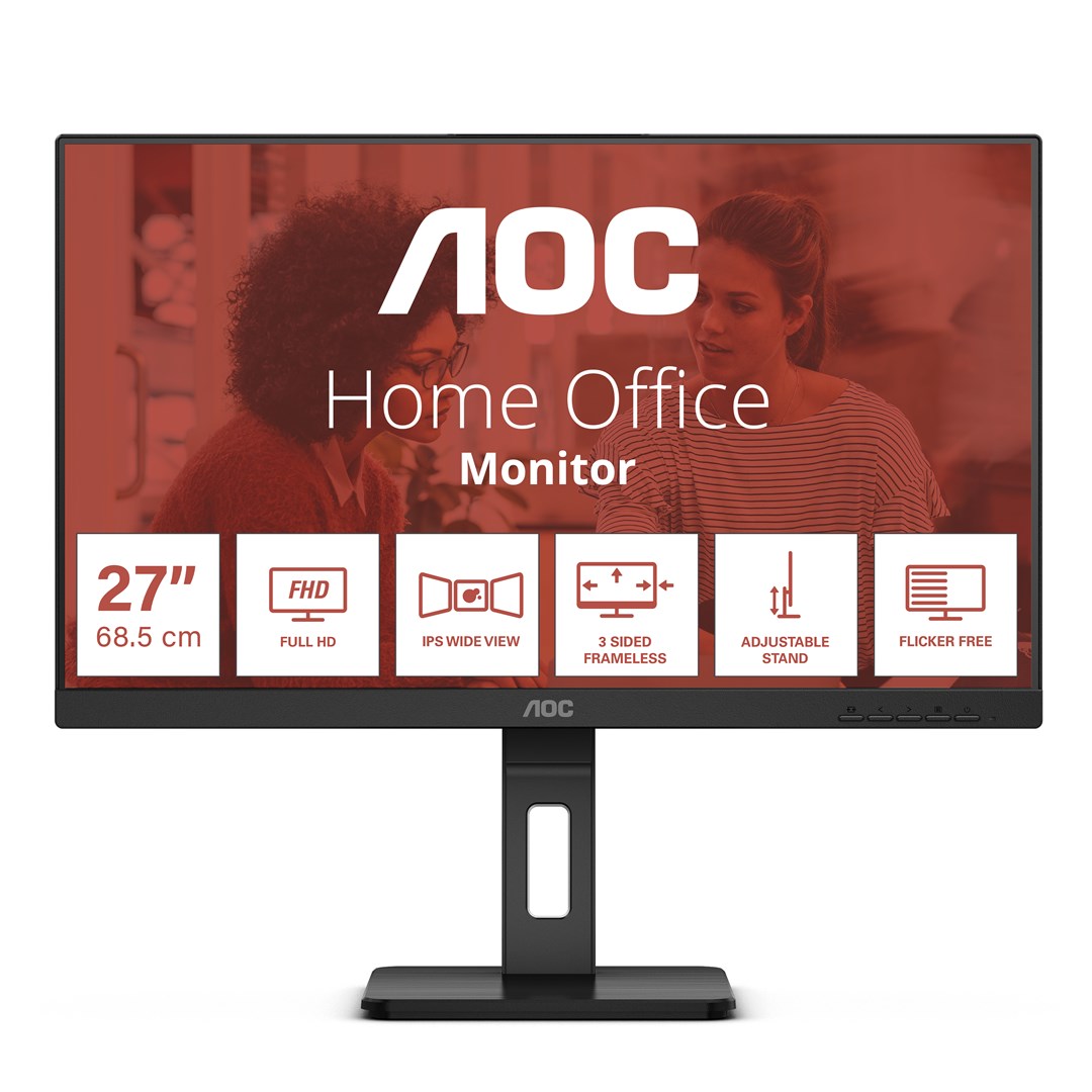 AOC E3 27E3QAF LED display 68.6 cm (27") 1920 x 1080 pixels Full HD Black AOC E3 27E3QAF LED display 68.6 cm (27") 1920 x 1080 pixels Full HD Black
