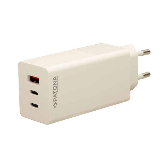 PATONA Premium Charger GaN PD100W 2xUSB-C 1xUSB-A PD3.0 QC3.0 White PATONA Premium Charger GaN PD100W 2xUSB-C 1xUSB-A PD3.0 QC3.0 White