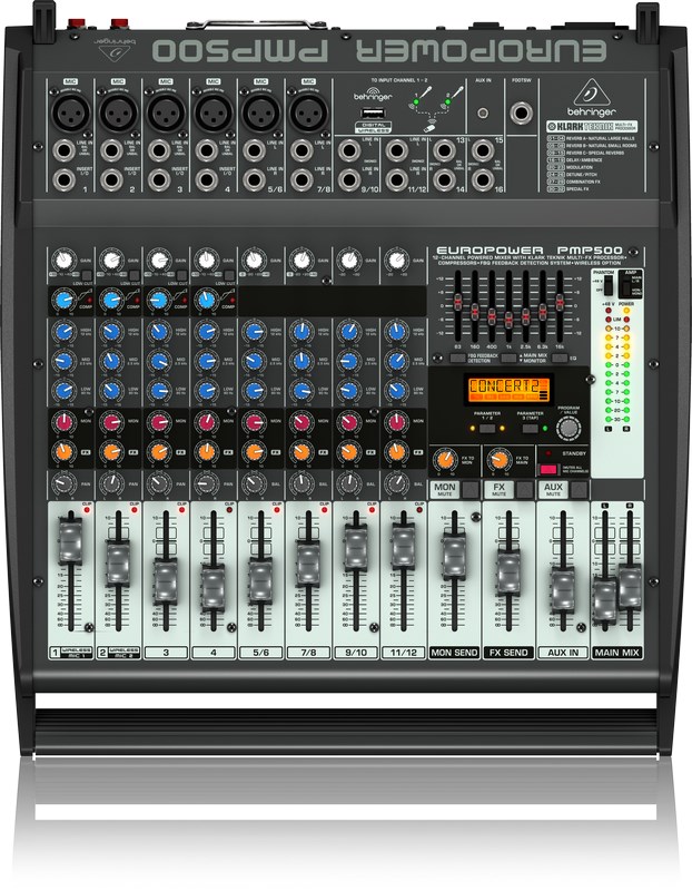 Behringer PMP500 audio mixer 12 channels 20 - 20000 Hz Behringer PMP500 audio mixer 12 channels 20 - 20000 Hz