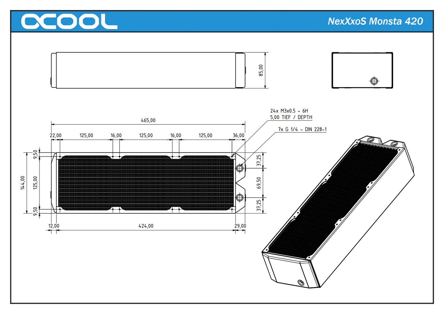 Alphacool NexXxoS Monsta Heatsink Alphacool NexXxoS Monsta Heatsink