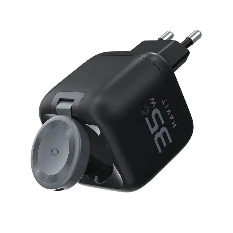 Havit UC250 A-EU - GaN travel charger with extendable cable (black) Havit UC250 A-EU - GaN travel charger with extendable cable (black)