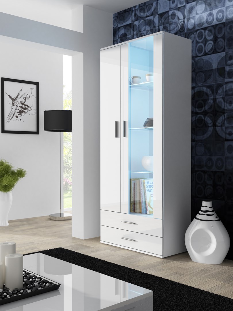 Cama display cabinet SOHO S6 2D2S white/white gloss Cama display cabinet SOHO S6 2D2S white/white gloss