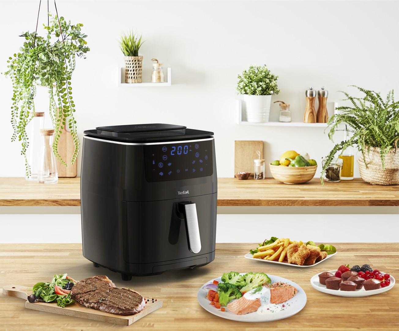Tefal Easy Fry Grill & Steam FW2018 Single Stand-alone 1700 W Hot air fryer Black Tefal Easy Fry Grill & Steam FW2018 Single Stand-alone 1700 W Hot air fryer Black