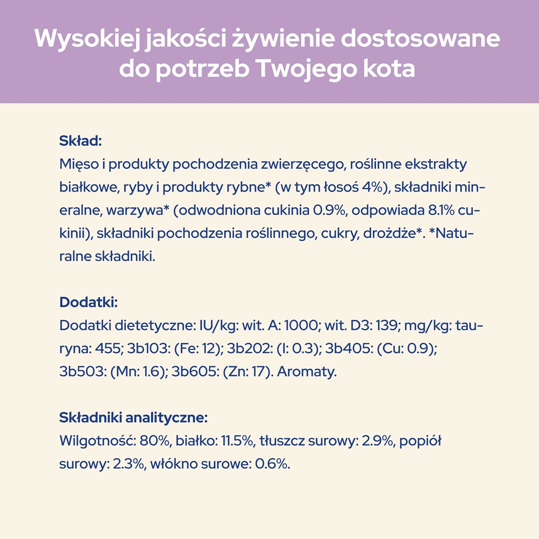 Purina Cat Chow Sensitive Gig with salmon and zucchini in sauce - Wet food for cats - 85 g Purina Cat Chow Sensitive Gig with salmon and zucchini in sauce - Wet food for cats - 85 g