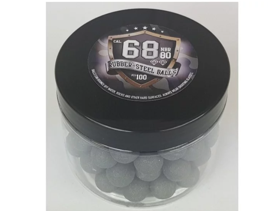 Rubber-to-metal balls Guard Power cal. 68-100 pcs. Rubber-to-metal balls Guard Power cal. 68-100 pcs.