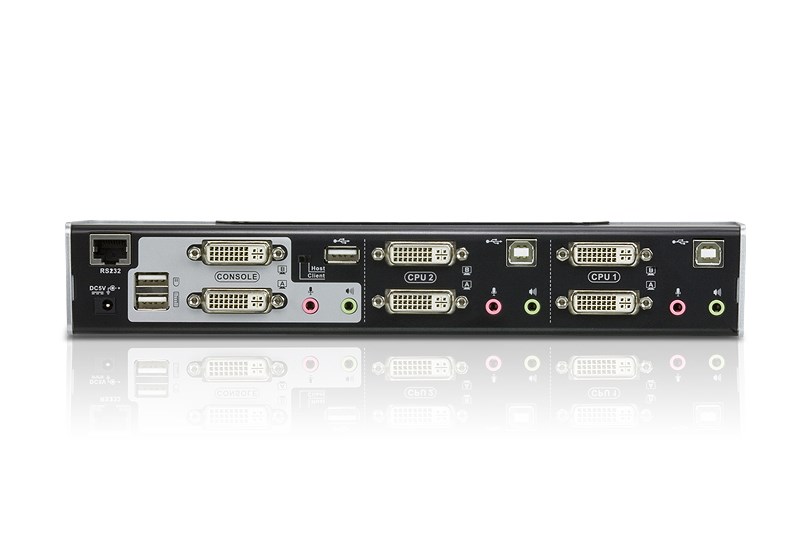 ATEN 2-Port USB DVI Dual-View KVM Switch with Audio & USB 2.0 Hub (KVM cables included) ATEN 2-Port USB DVI Dual-View KVM Switch with Audio & USB 2.0 Hub (KVM cables included)