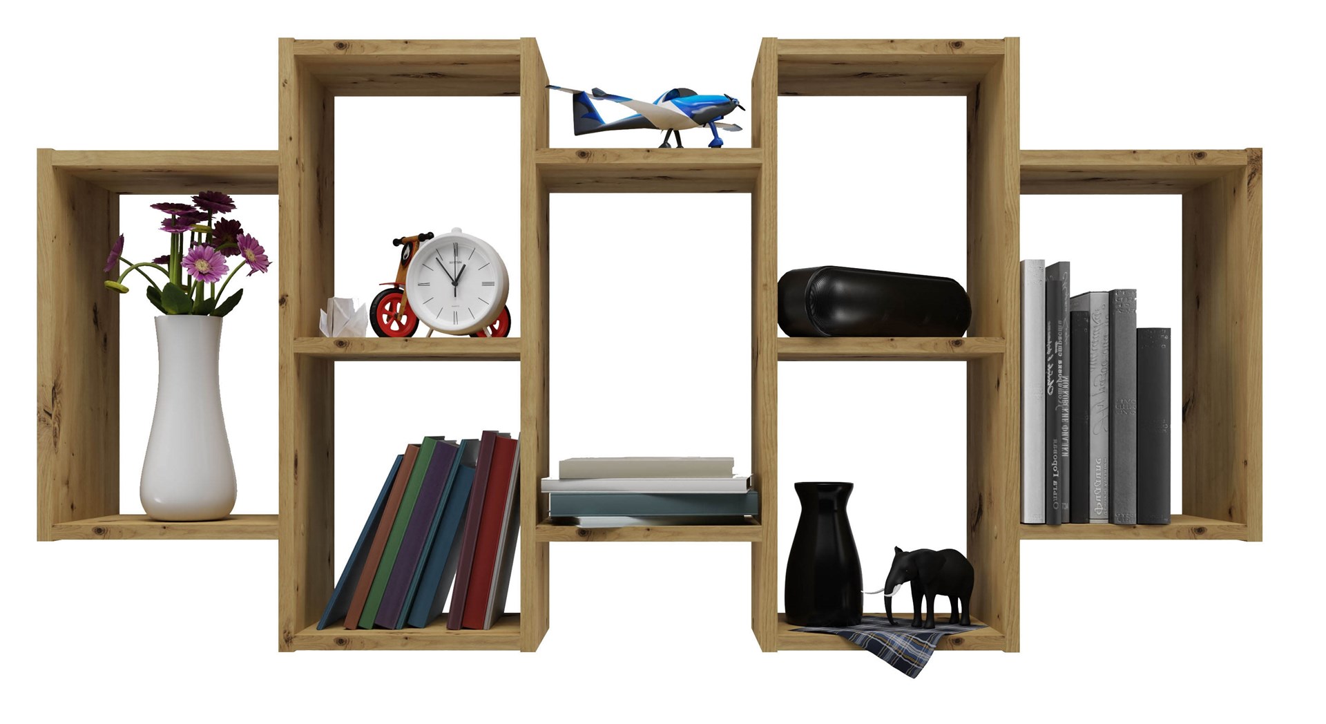 Hanging bookcase Bilbao 7.0 Wall mounted shelves Oak Artisan Hanging bookcase Bilbao 7.0 Wall mounted shelves Oak Artisan