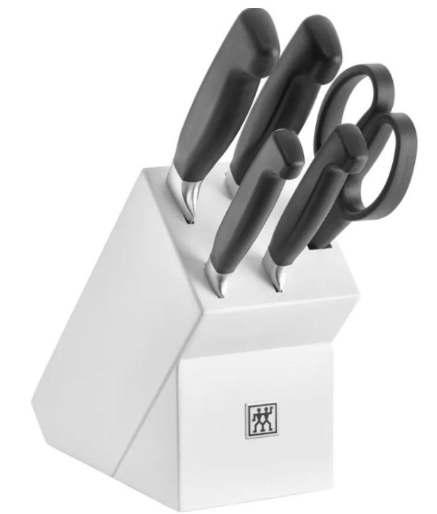 Set of 4 ZWILLING Four Star block knives white Set of 4 ZWILLING Four Star block knives white