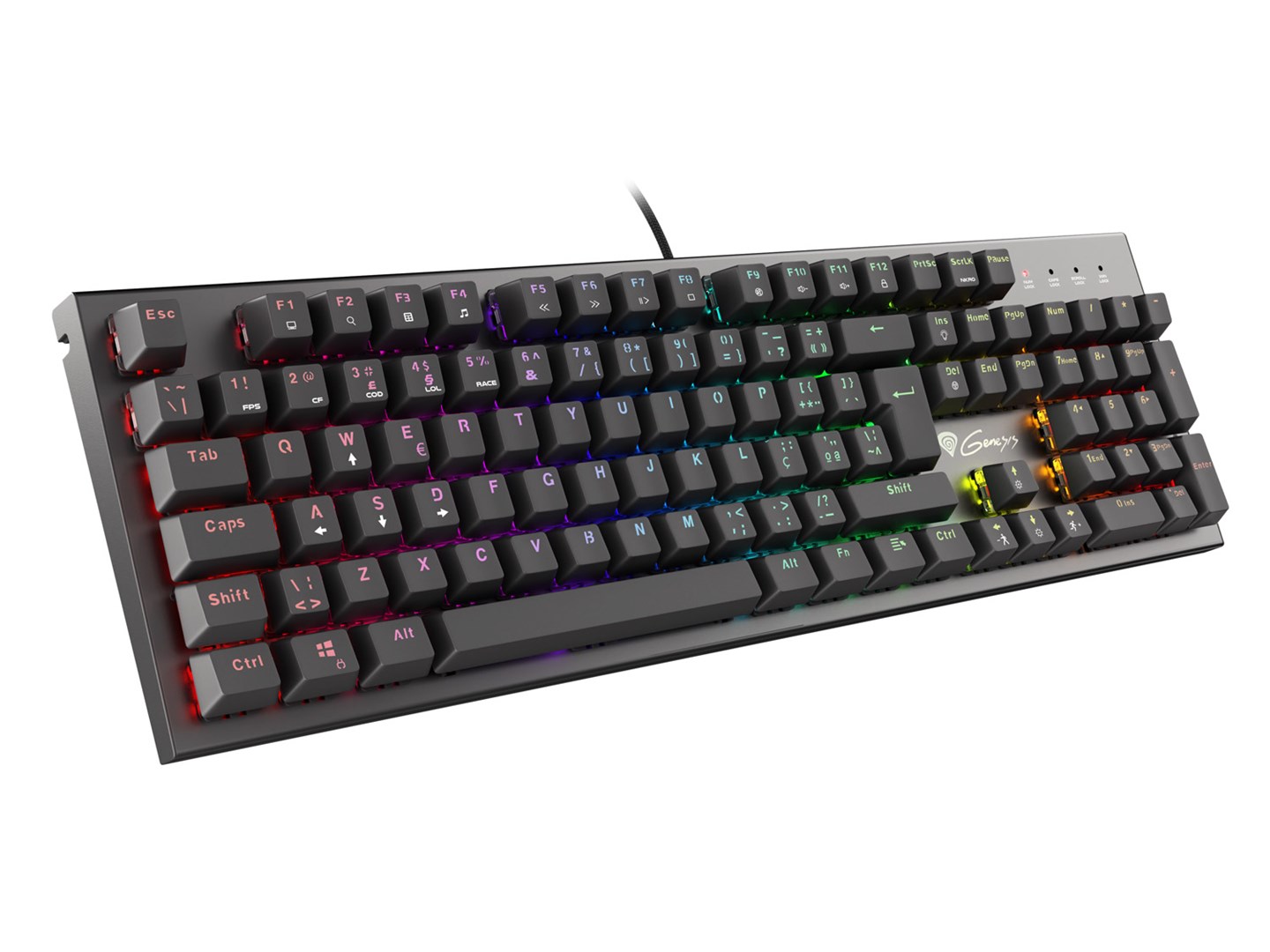 GENESIS THOR 300 keyboard Gaming USB QWERTY Portuguese Black GENESIS THOR 300 keyboard Gaming USB QWERTY Portuguese Black