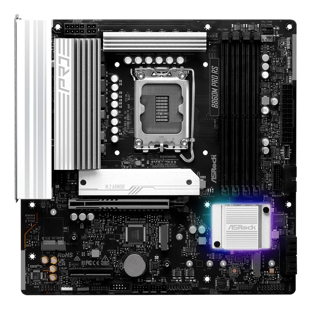 Asrock B860M Pro RS Intel B860 LGA 1851 (Socket V1) micro ATX Asrock B860M Pro RS Intel B860 LGA 1851 (Socket V1) micro ATX