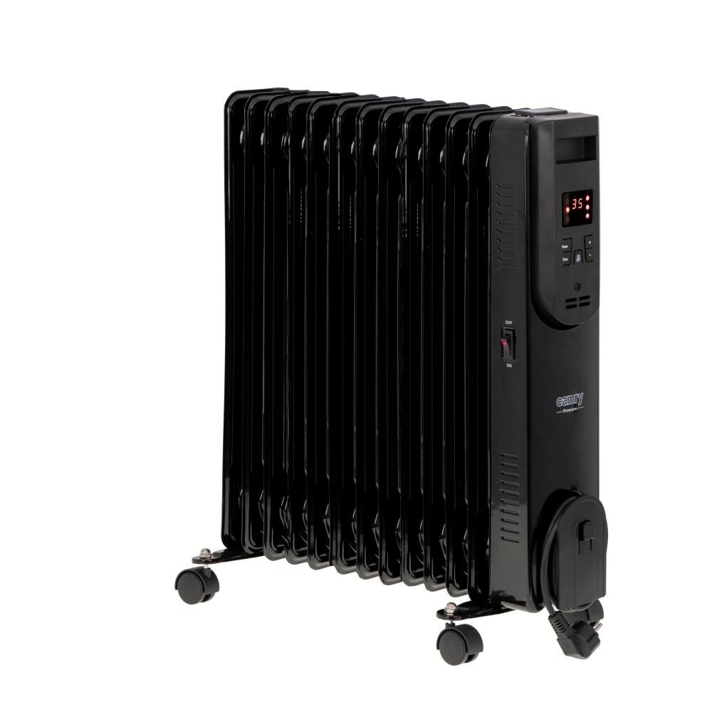 Electric oil heater with remote control CAMRY CR 7814 13 fins, 2500 W black Electric oil heater with remote control CAMRY CR 7814 13 fins, 2500 W black