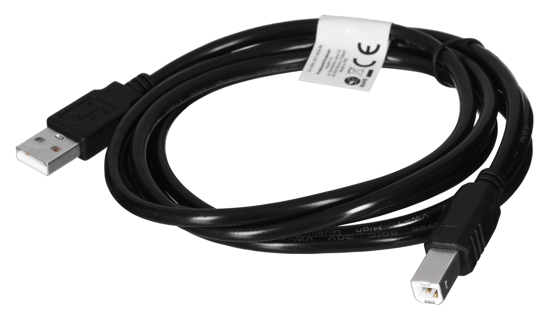 Lanberg CA-USBA-10CC-0018-BK USB cable USB 2.0 1.8 m USB B Black Lanberg CA-USBA-10CC-0018-BK USB cable USB 2.0 1.8 m USB B Black