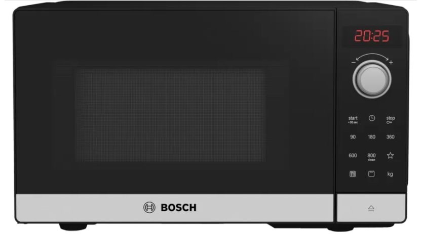 Bosch Serie 2 FEL023MS2 microwave Countertop Solo microwave 20 L 800 W Black, Stainless steel Bosch Serie 2 FEL023MS2 microwave Countertop Solo microwave 20 L 800 W Black, Stainless steel