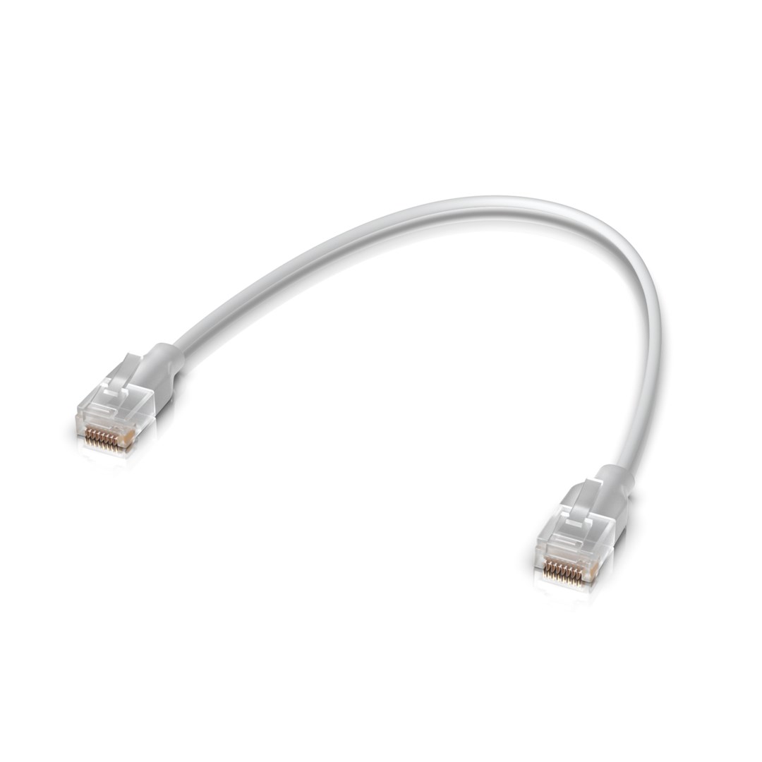 Ubiquiti UACC-Cable-Patch-EL-0.15M-W networking cable Translucent, White Cat6 Ubiquiti UACC-Cable-Patch-EL-0.15M-W networking cable Translucent, White Cat6