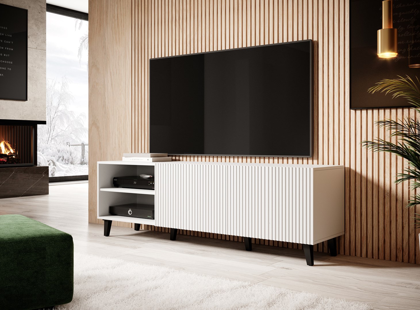 Cama RTV cabinet PAFOS 150x42x52 white matt Cama RTV cabinet PAFOS 150x42x52 white matt