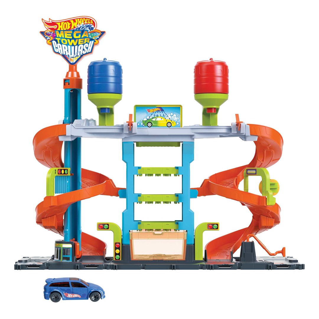 Hot Wheels City Mega Car Wash with 1 Color Shifters Car, Toy for Kids Hot Wheels City Mega Car Wash with 1 Color Shifters Car, Toy for Kids