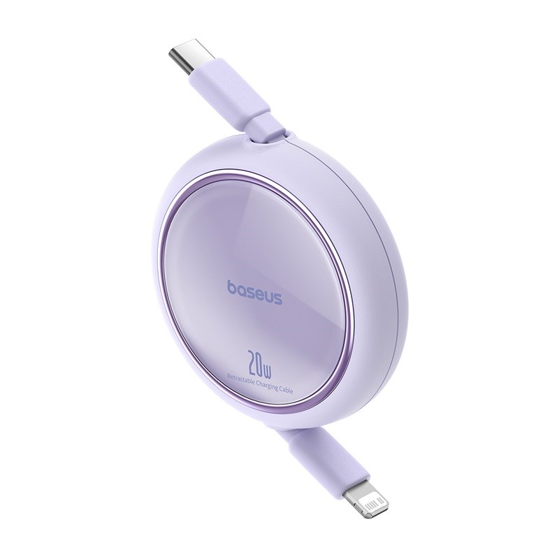 Baseus Free2Pull - 20 W USB-C to Lightning Retractable Cable, 1 m (purple) Baseus Free2Pull - 20 W USB-C to Lightning Retractable Cable, 1 m (purple)