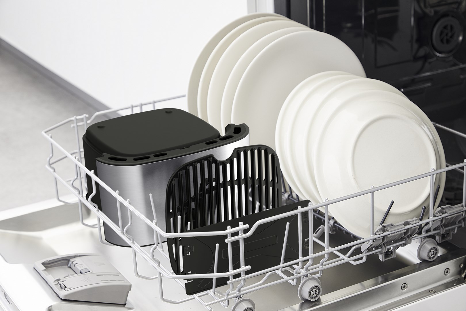 TEFAL Easy Fry & Grill EY801D 6.5 L Stand-alone 1650 W Hot air fryer Stainless steel TEFAL Easy Fry & Grill EY801D 6.5 L Stand-alone 1650 W Hot air fryer Stainless steel