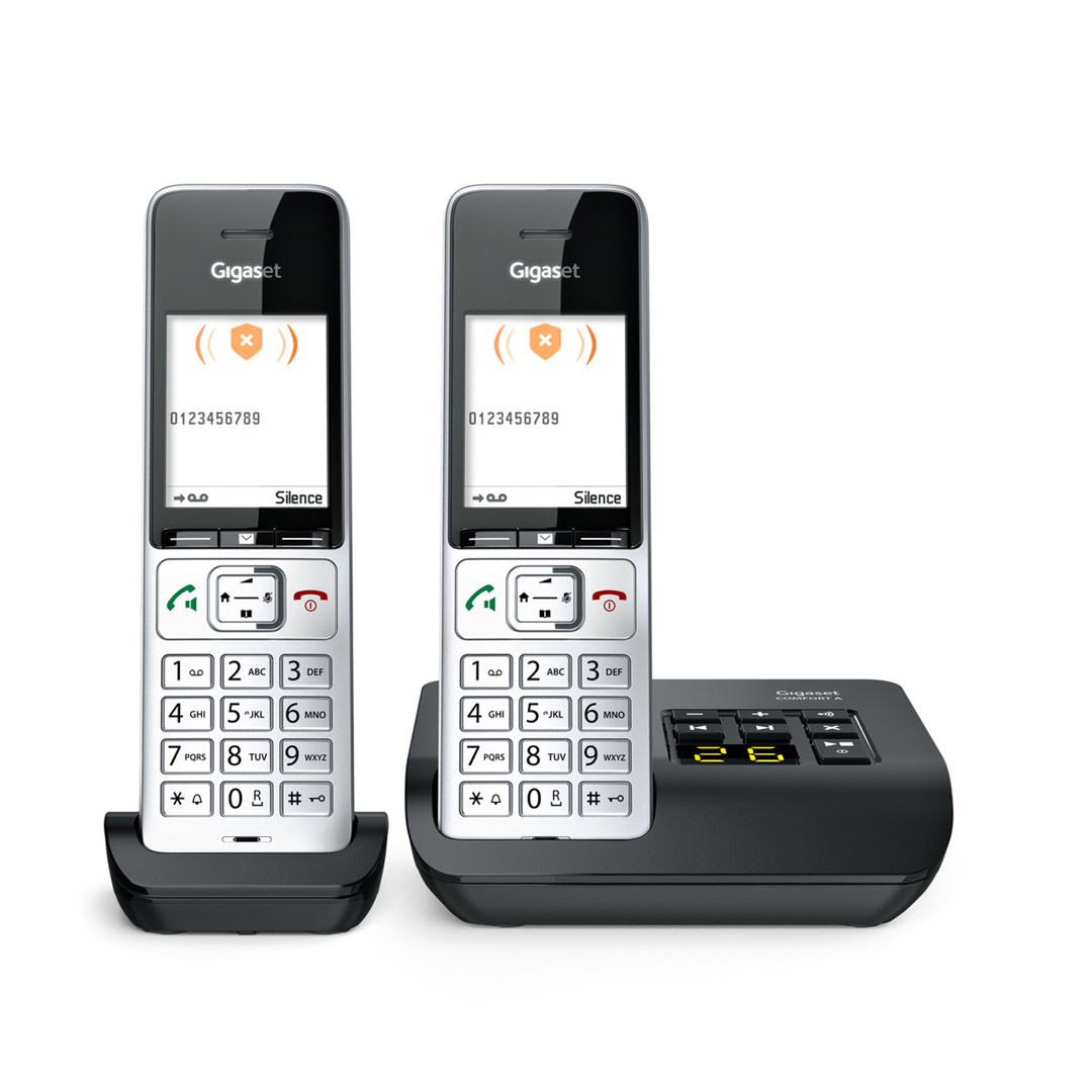 Gigaset COMFORT 500A duo Analog/DECT telephone Caller ID Black, Silver Gigaset COMFORT 500A duo Analog/DECT telephone Caller ID Black, Silver