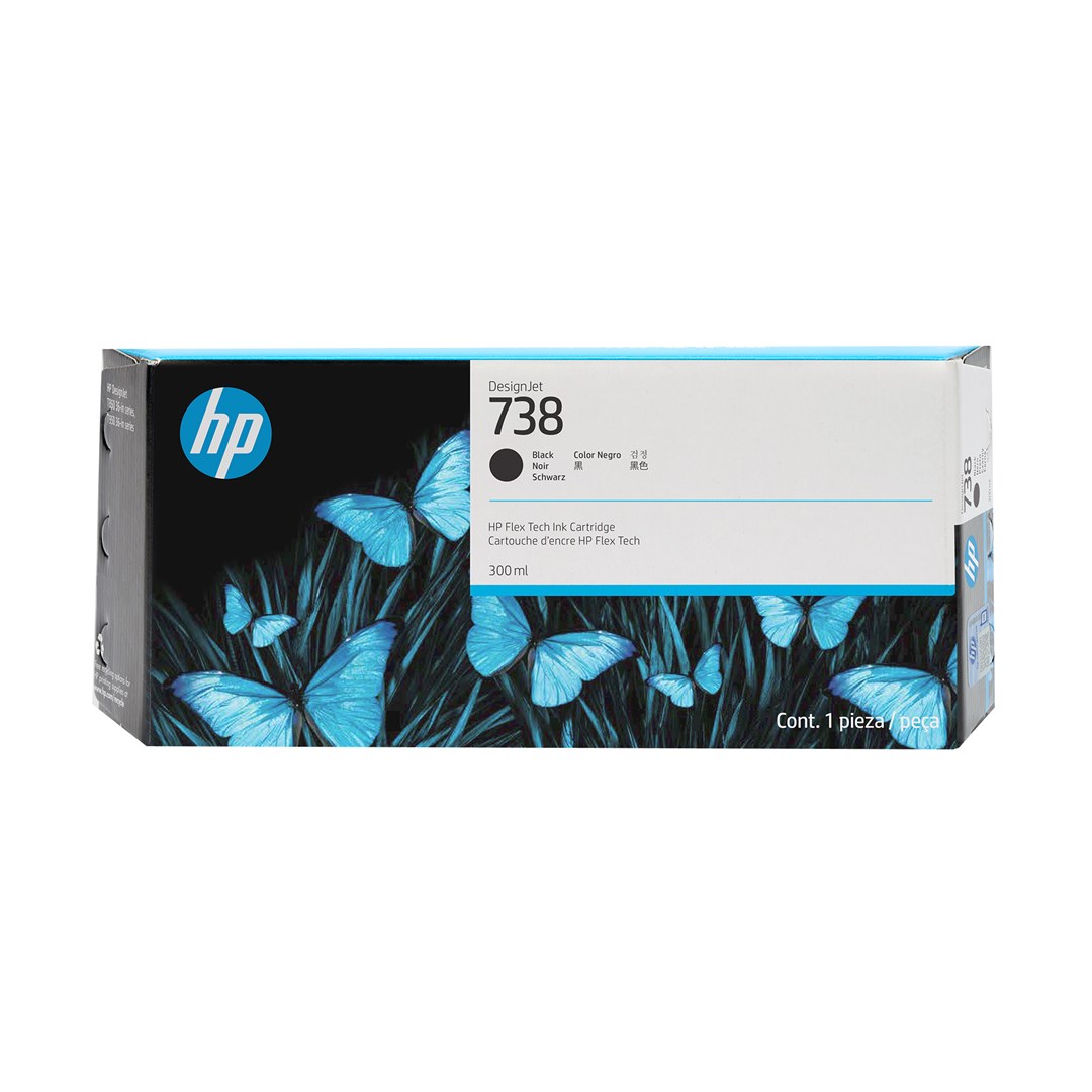 HP 738 300-ml Black DesignJet Ink Cartridge HP 738 300-ml Black DesignJet Ink Cartridge
