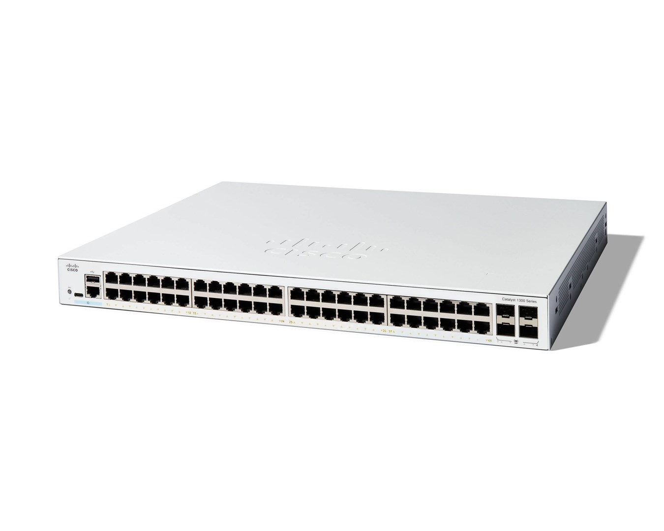 Cisco Catalyst 1300-48T-4G Managed Switch, 48 Port GE, 4x1GE SFP, Limited Lifetime Protection (C1300-48T-4G) Cisco Catalyst 1300-48T-4G Managed Switch, 48 Port GE, 4x1GE SFP, Limited Lifetime Protection (C1300-48T-4G)