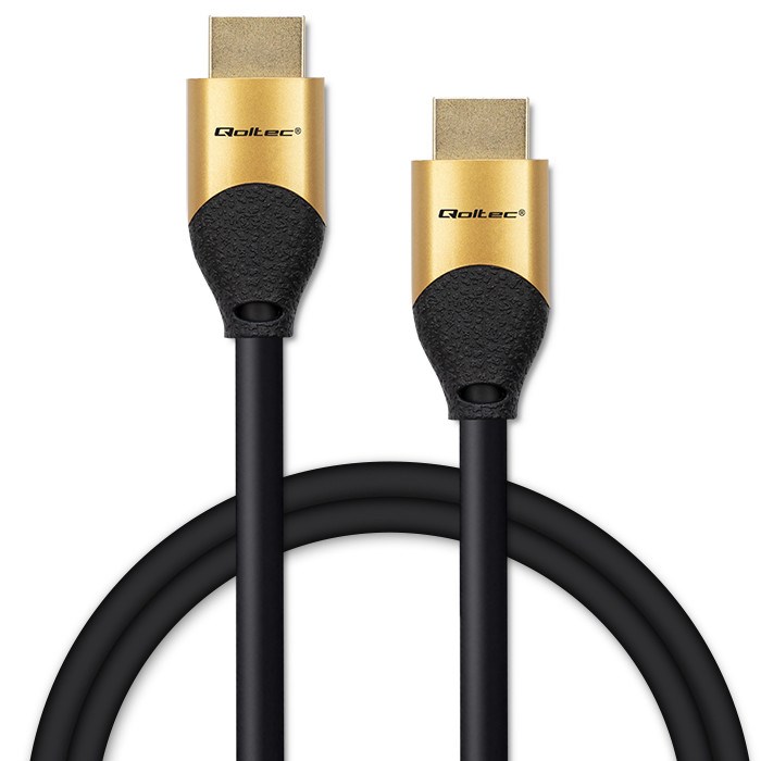 Qoltec 50355 HDMI v2.1 Cable Ultra high speed 8K | 60Hz | 28AWG | GOLD | 2m Qoltec 50355 HDMI v2.1 Cable Ultra high speed 8K | 60Hz | 28AWG | GOLD | 2m