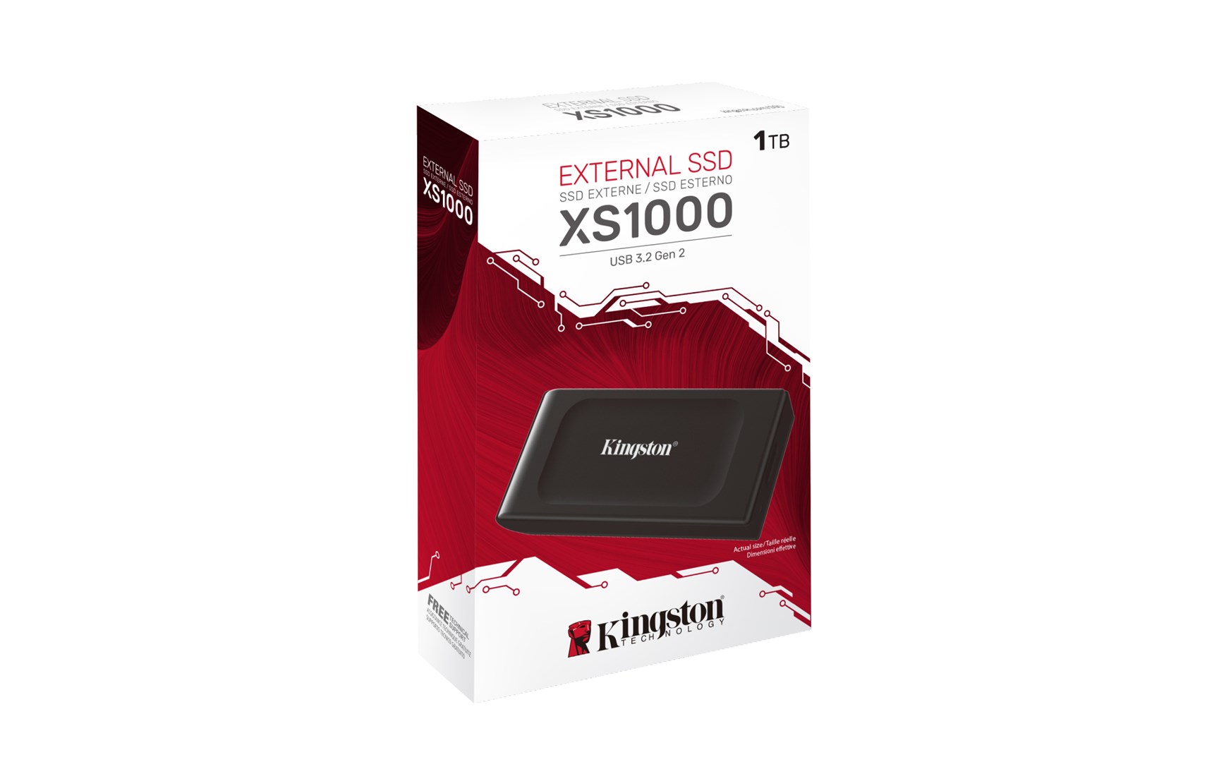 Kingston Technology 1TB XS1000 External USB 3.2 Gen 2 Portable Solid State Drive Kingston Technology 1TB XS1000 External USB 3.2 Gen 2 Portable Solid State Drive