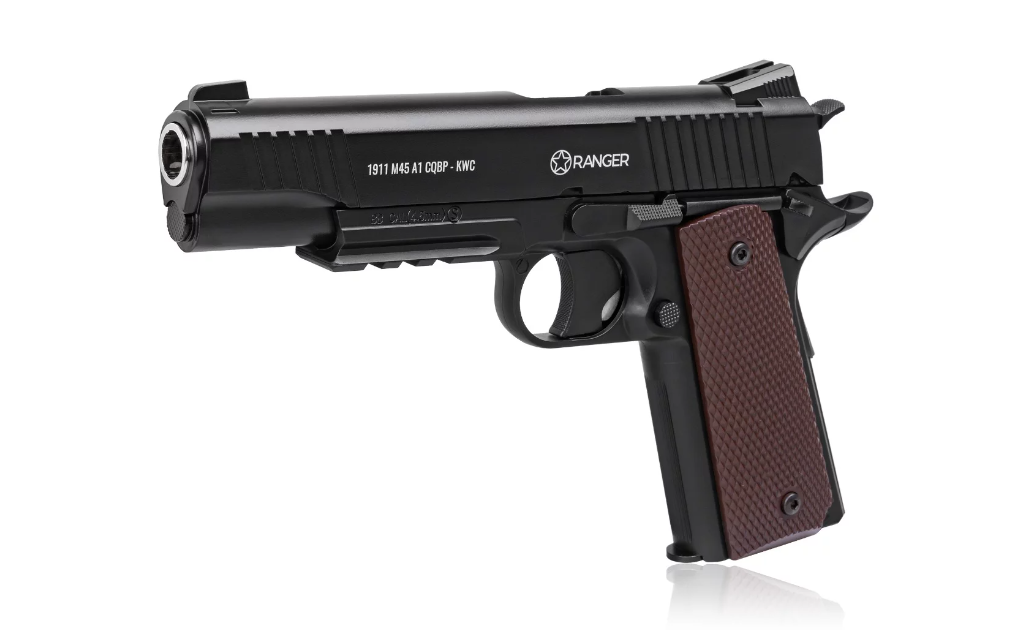 Air rifle pistol Ranger 1911 M45A1 CQBP K.4,5BBS 21-shots metal SLIDE KWC Air rifle pistol Ranger 1911 M45A1 CQBP K.4,5BBS 21-shots metal SLIDE KWC