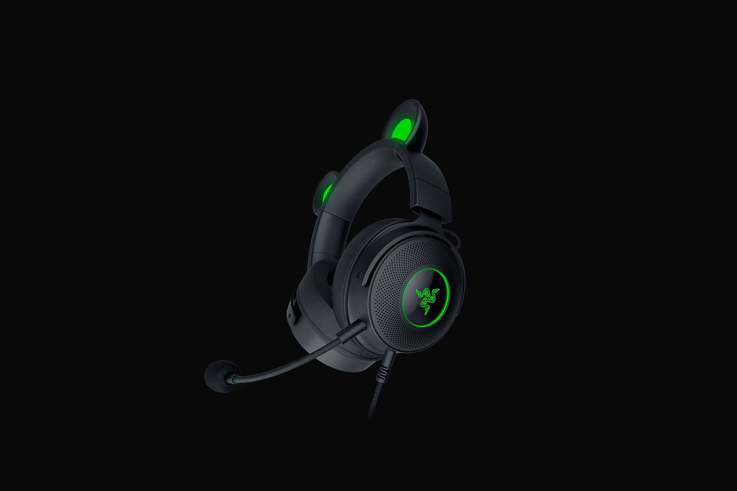 Razer Wired, Over-Ear, Black, Gaming Headset, Kraken V2 Pro, Kitty Edition Razer Wired, Over-Ear, Black, Gaming Headset, Kraken V2 Pro, Kitty Edition
