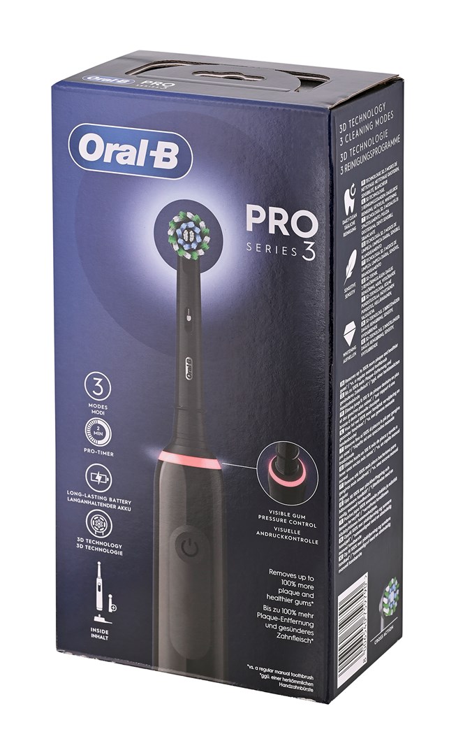 Oral-B Pro 3 Pro3 3000 Adult Rotating-oscillating toothbrush Black Oral-B Pro 3 Pro3 3000 Adult Rotating-oscillating toothbrush Black