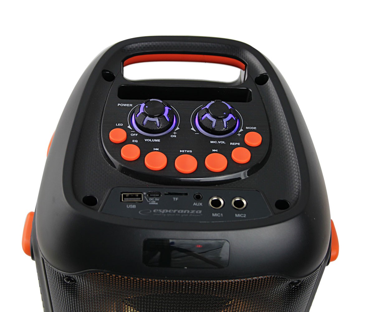 Esperanza EP156 BT FM LED RGB KARAOKE Speaker Black 20W Esperanza EP156 BT FM LED RGB KARAOKE Speaker Black 20W