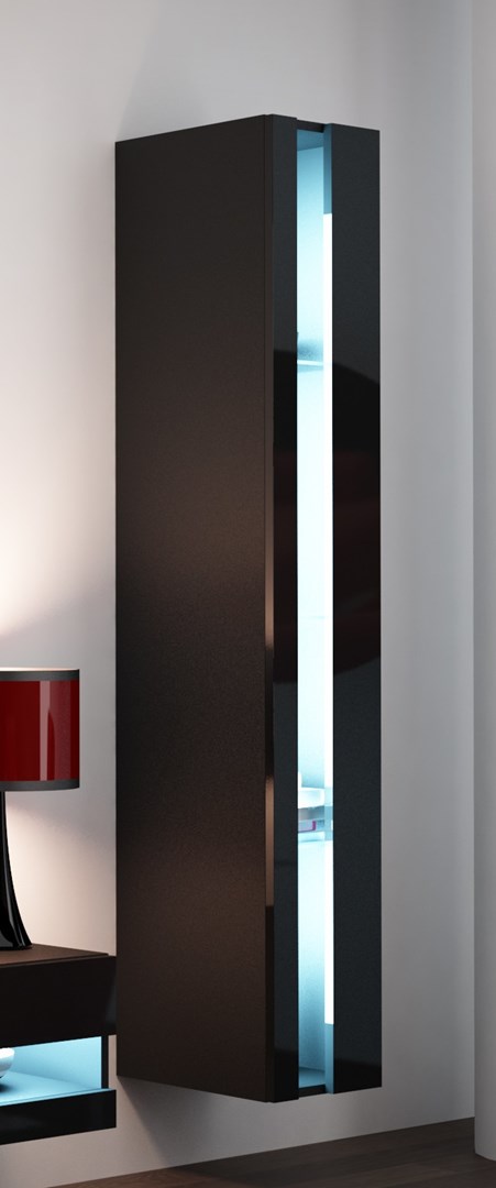 Cama Living room cabinet set VIGO NEW 12 black/black gloss Cama Living room cabinet set VIGO NEW 12 black/black gloss