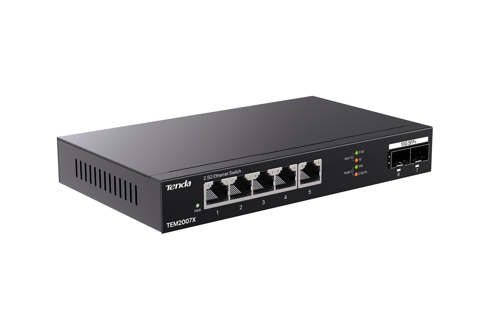 Tenda TEM2007X network switch 2.5G Ethernet (100/1000/2500) Desktop Black Tenda TEM2007X network switch 2.5G Ethernet (100/1000/2500) Desktop Black