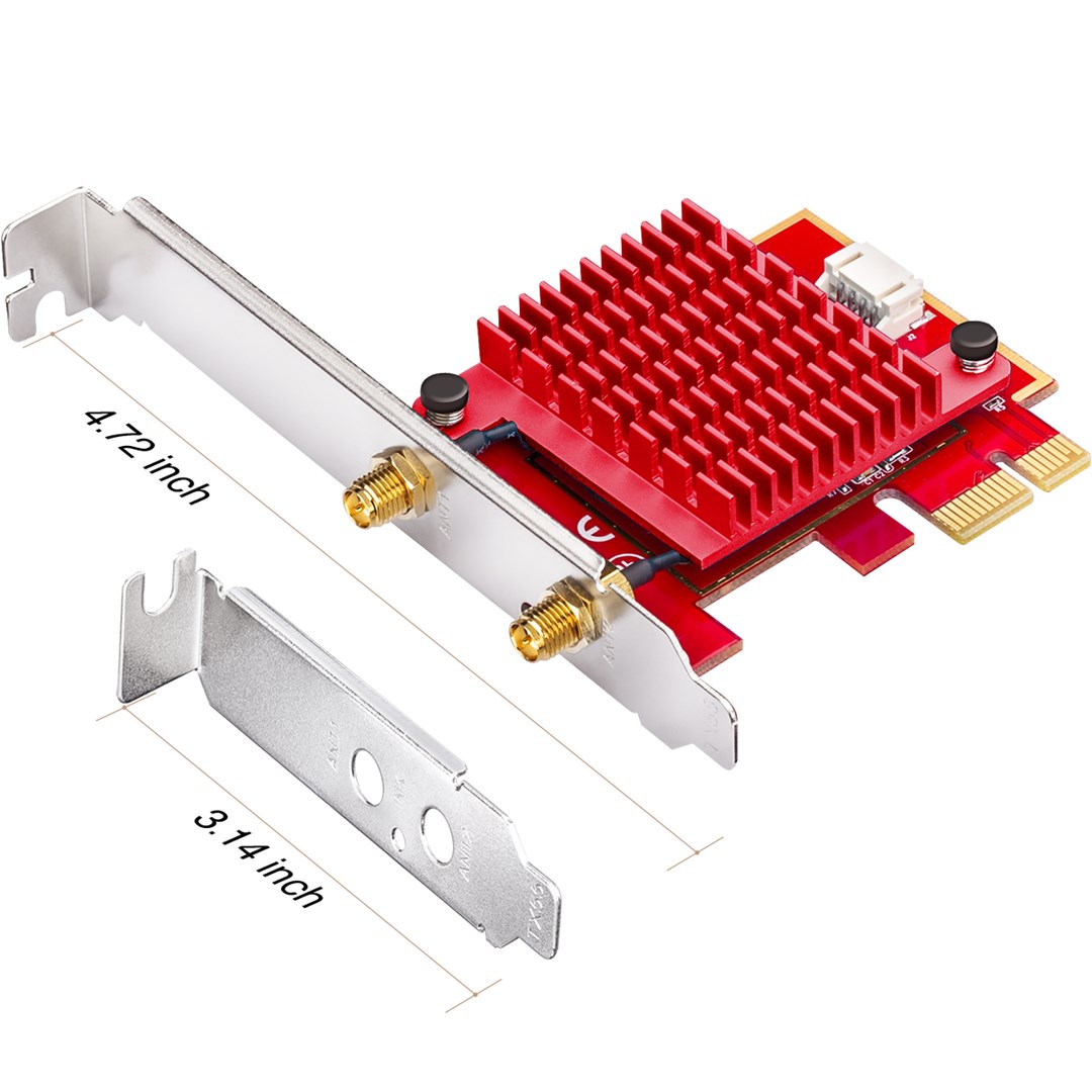 Cudy WE3000S network card Internal WLAN / Bluetooth 2400 Mbit/s Cudy WE3000S network card Internal WLAN / Bluetooth 2400 Mbit/s
