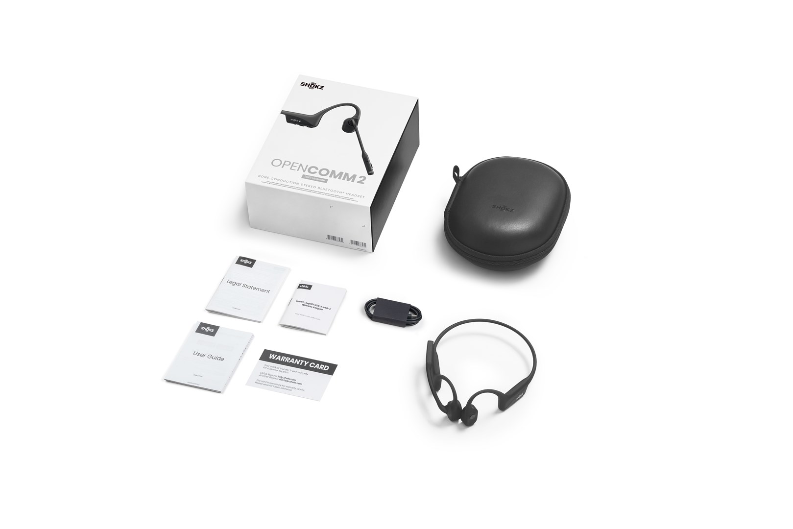 SHOKZ OpenComm2 2025 Upgrade Wireless Bluetooth Bone Conduction Videoconferencing Headset with USB-C Charging Port | 16 Hr Talk Time, 29m Wireless Range, 1 Hr Charge Time | Includes Noise Cancelling Boom Mic, Black SHOKZ OpenComm2 2025 Upgrade Wireless Bluetooth Bone Conduction Videoconferencing Headset with USB-C Charging Port | 16 Hr Talk Time, 29m Wireless Range, 1 Hr Charge Time | Includes Noise Cancelling Boom Mic, Black