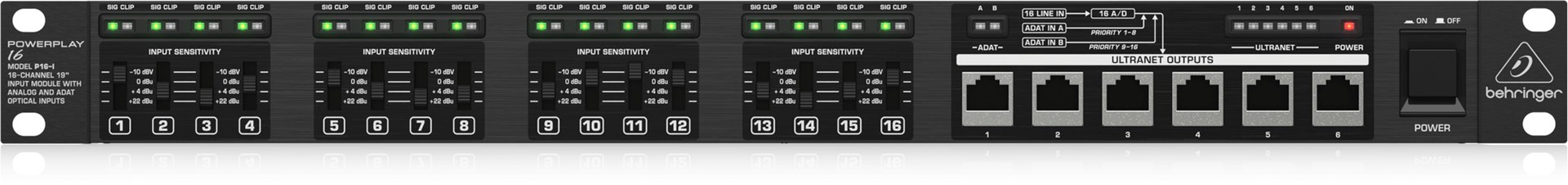 Behringer P16-I audio mixer 16 channels 20 - 20000 Hz Black Behringer P16-I audio mixer 16 channels 20 - 20000 Hz Black