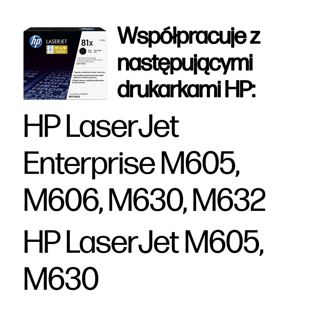 HP 81X High Yield Black Original LaserJet Toner Cartridge HP 81X High Yield Black Original LaserJet Toner Cartridge