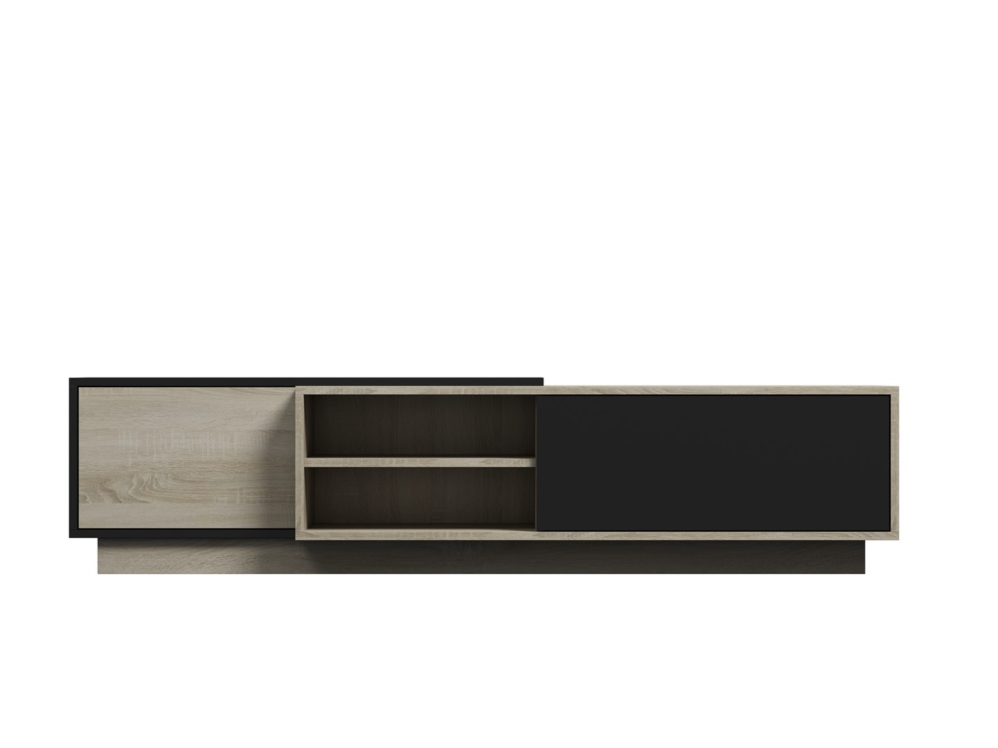 Cama TV cabinet SIGMA1 180 sonoma oak/black gloss Cama TV cabinet SIGMA1 180 sonoma oak/black gloss