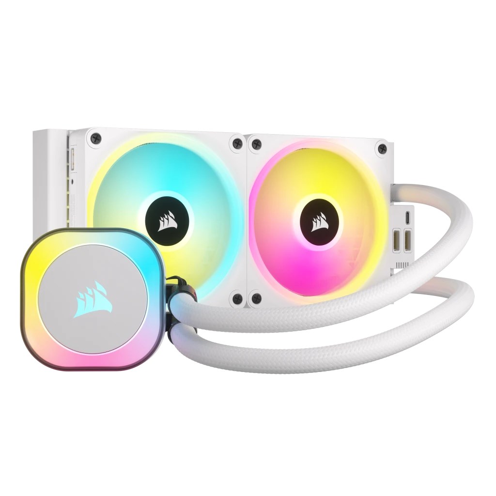 Corsair H100I Processor Hybrid cooler 12 cm White Corsair H100I Processor Hybrid cooler 12 cm White