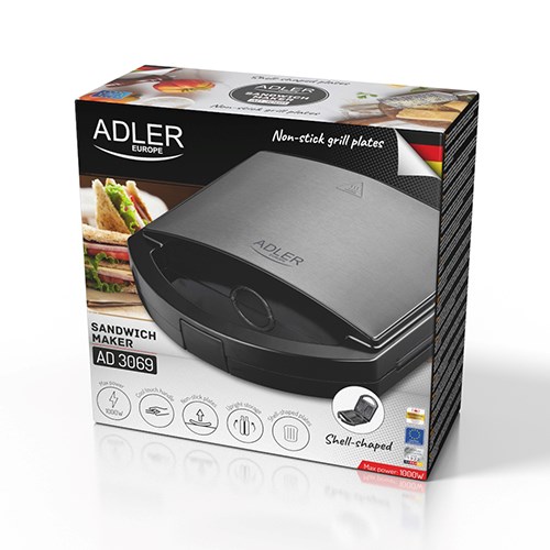 Adler AD 3069 Sandwich toaster Black Adler AD 3069 Sandwich toaster Black