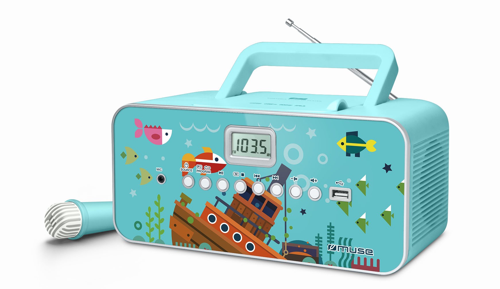 Muse M-29KB portable stereo system Digital 1 W FM, MW, PLL Multicolour MP3 playback Muse M-29KB portable stereo system Digital 1 W FM, MW, PLL Multicolour MP3 playback