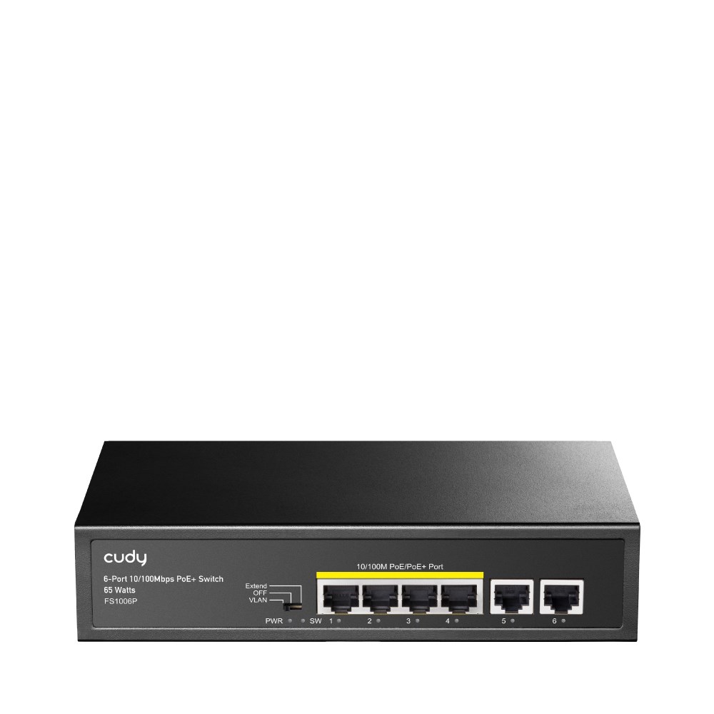 Cudy FS1006P network switch Fast Ethernet (10/100) Power over Ethernet (PoE) Black Cudy FS1006P network switch Fast Ethernet (10/100) Power over Ethernet (PoE) Black
