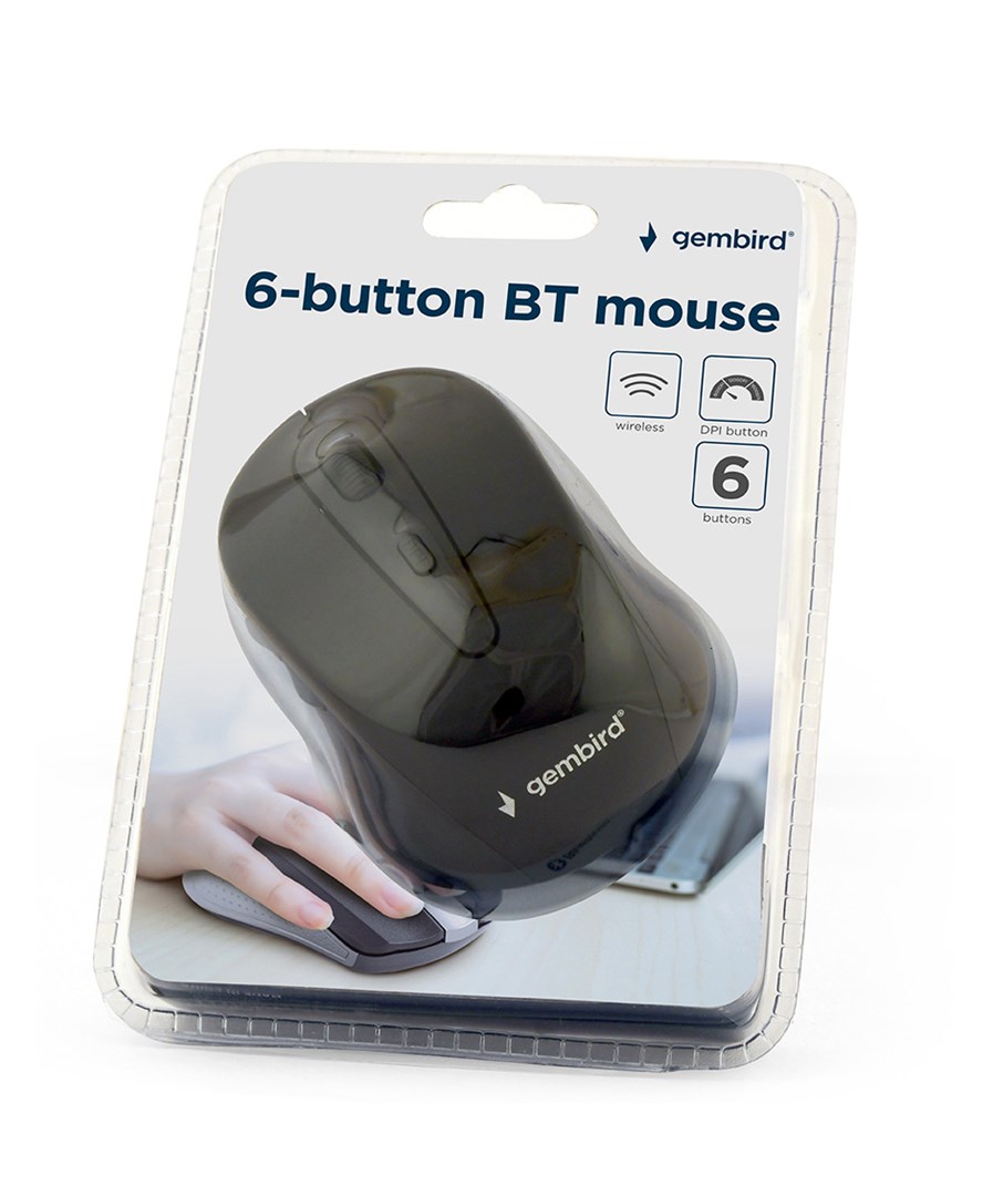 Gembird MUSWB2 mouse Office Right-hand Bluetooth Optical 1600 DPI Gembird MUSWB2 mouse Office Right-hand Bluetooth Optical 1600 DPI
