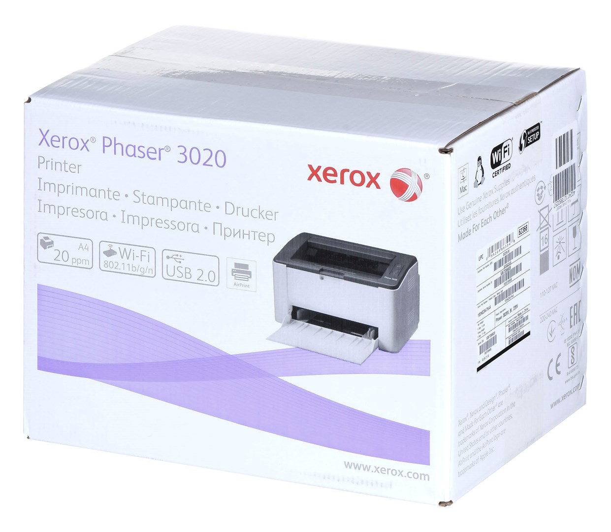 Xerox Phaser 3020 1200 x 1200 DPI A4 Wi-Fi Xerox Phaser 3020 1200 x 1200 DPI A4 Wi-Fi